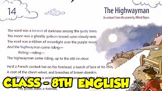 The Highwayman Poem Class 8th English The Magic Carpet in Hindi [upl. by Ayres]