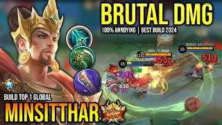 MINSITTHAR BEST BUILD 2024  BUILD TOP GLOBAL MINSITTHAR GAMEPLAY  MOBILE LEGENDS✓ [upl. by Brier516]