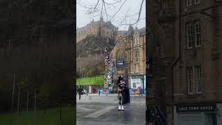 Amazing Bagpiper in Grassmarket Edinburgh video trending travel viral [upl. by Errol]