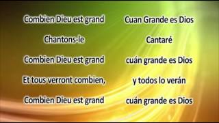 FR Cuan Grande es Dios con letra español y francesmp4 [upl. by Hildegaard772]