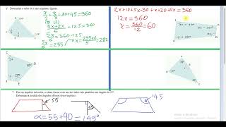 Ângulos internos em quadriláteros  Exercícios Resolvidos [upl. by Eeldarb]