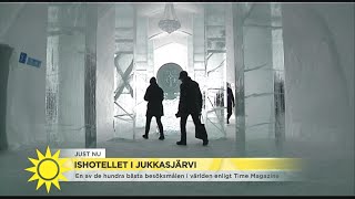 Ishotellet i Jukkasjärvi – ett av världens 100 bästa resmål  Nyhetsmorgon TV4 [upl. by Strickler717]