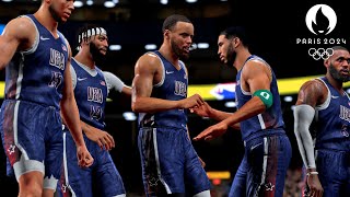 The Avengers in Paris  NBA 2K24 Olympics Mode  USA vs Brazil  Ultra Realistic Gameplay [upl. by Buford]