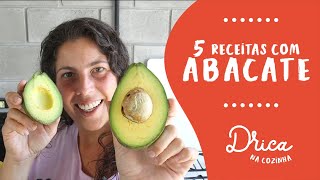 5 receitas incríveis com ABACATE [upl. by Jorey]