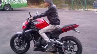 kawasaki ER6N test ride red colour [upl. by Cuttie40]