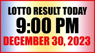 Lotto Result Today 9pm Draw December 30 2023 Swertres Ez2 Pcso [upl. by Varion]