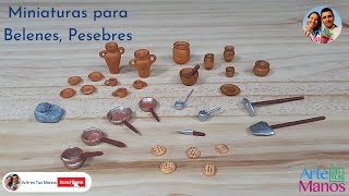 🔴Cómo Hacer UTENSILIOS MINIATURA PARA LA COCINA Belenes Pesebres Maquetas  Arte en Tus Manos [upl. by Aloise]