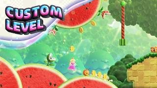 Super Mario Bros Wonder Custom Level  quotMelon Meltdownquot [upl. by Nnailuj]