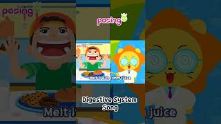 Where does food go when we eat🍖🍕🥤  Science Song  Poo Poo Song  Kid Songs  posingTV shorts [upl. by Kenleigh]