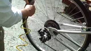 Slime install on bicycle tires 4 ounces per wheel schrader valve only [upl. by Eillim]