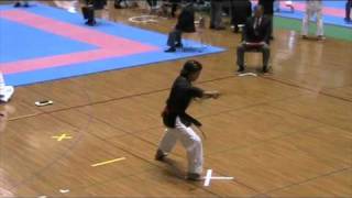 BO Kata TOKUMINE NO KON  Okinawa Kobudo Championships [upl. by Goodwin605]