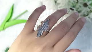 Angel’s Wings Silver RingsIRG0853NS [upl. by Refinnaej824]