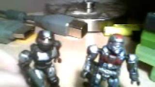 Custom halo wars mega bloks mini figures odst and black and silver spartan [upl. by Lleinad]