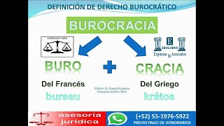 DERECHO BUROCRATICO DEFINICIÓN CONCEPTO DOCTRINA CARACTERISTICAS ALCANCES Y AUTONOMÍA [upl. by Asamot]