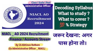 NIACL 2024 Accounts Syallabus niaclao niacl rbigradeb sebigradea cafinal upsc upscexam [upl. by Edmonds]