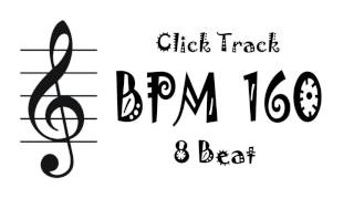 【BPM 160】Drum 8Beat  Rhythm Track Metronome [upl. by Baese962]