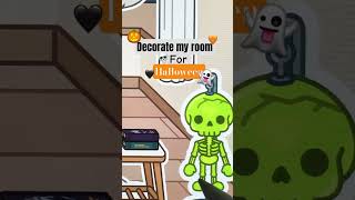 Decorate my room for halloweentocaboca halloween 🧡🤍🎃👻🖤💀 [upl. by Aidnac677]