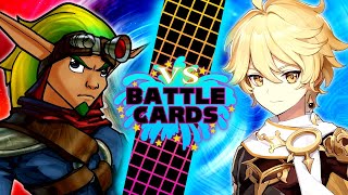 Jak VS The Traveler Jak and Daxter VS Genshin Impact  VS Battle Cards [upl. by Ahsieit197]