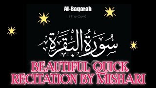 Surah Al Baqarah full  quick recitation  by Sheikh Mishary Al Afasy  سورة البقرة كاملة mishari [upl. by Aiduan]