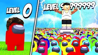 GETTING 9999 AMONG US PLAYERS in Roblox Among us Tycoon [upl. by Polito]