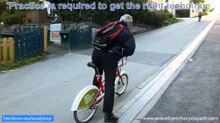 Trondheims Trampe Bicycle Lift Assistance for cyclists climbing one of Norways steep hills [upl. by Evreh]