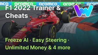 F1 22 Trainer 7 Cheats Unlimited Money Easy Steering Freeze AI Unlimited Fuel amp 3 More [upl. by Gauldin142]