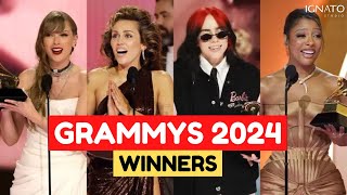 GRAMMYS 2024 WINNERS  GANADORES [upl. by Camm961]