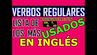 COMO APRENDERSE LOS VERBOS REGULARES EN INGLÉS FÁCILMENTE [upl. by Katy619]