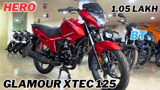 Hero Glamour Xtec 125 Red Color Review ✅New Features Mileage Price [upl. by Mika]