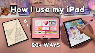 20 WAYS I USE MY iPAD PRO 💗  iPad apps  tips  apple pencil ✏️ [upl. by Engvall]