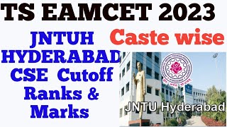 TS EAMCET 2023  JNTUH CUTOFF MARKS amp RANKS IN TS EAMCET 2022 [upl. by Yarg287]