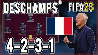 Replicate Didier Deschamps 4231 France Tactics in FIFA 23  Custom Tactics Explained [upl. by Alegnat]