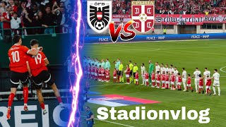 Österreich 21 Serbien  2 Schnelle Tore 🤷‍♂️😳  Stadionvlog 🏟️ 462024  NoSkillBrotherZ [upl. by Ramoj533]