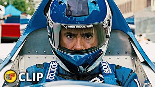 Tony Stark at the Monaco Grand Prix Race Scene  Iron Man 2 2010 Movie Clip HD 4K [upl. by Thurston]