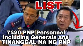 Chief PNP submits the List of 7420 PNP Personnel including the Generals to the Congress [upl. by Ananna]