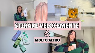 FERRO DA STIRO VERTICALE  STIRARE VELOCEMENTE PRODOTTI FINITI SKINCARE  COSE DI CASA  TIPS [upl. by Nedak]