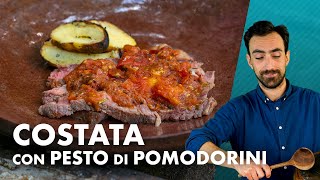 Vitello alla Griglia con Patate e Pesto di Pomodori Ricetta Super Savory [upl. by Ycnahc]