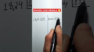 DIVISÃO COM VÍRGULA matemáticabásica [upl. by Attenna659]