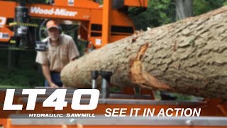 LT40 Hydraulic Portable Sawmill in Action  WoodMizer [upl. by Dulcia]