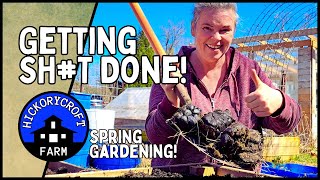 HORSE MANURE FOR raised GARDEN BEDS Transforming Horse Manure Compost For The Gardens GARDEN VLOG [upl. by Catharina]