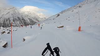 Zermatt slope 9 from Blauherd to Tufteren in Rothorn area Jan 2021 [upl. by Biernat781]