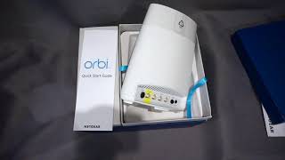 Unboxing The Netgear Orbi Wifi System RBK40 AC2200 [upl. by Hairahcaz]