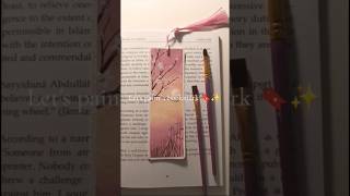 Cherry blossom bookmark 🔖✨cherryblossompainting bookmarkpainting sakura fyptiktok shorts [upl. by Aratal]