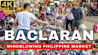 4K REAL BACLARAN Flea Market amp Street Food Scenes 2024  Parañaque Philippines [upl. by Manville]