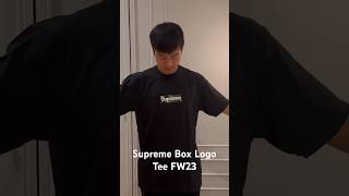 Supreme Week 17 Box Logo Tee amp Camacho Cowichan Sweater FW23 Supreme supreme boxlogo camacho [upl. by Whitnell262]