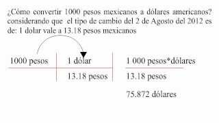 ¿Cómo convertir pesos mexicanos a dólares americanos [upl. by Aeriel158]