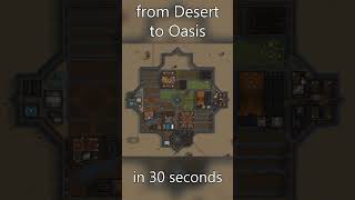 Rimworld Oasis in the Desert Base Timelapse [upl. by Airdnaid502]