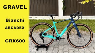 Gravel Bianchi Arcadex ładny włoski rower szutrowy katalog 14299 zł Shimano GRX 1x11 [upl. by Esiouqrut]