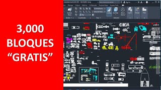 Como Descargar Bloques Para Autocad Gratis  Todas Las Versiones Mas De 1000 Bloques [upl. by Schwab]