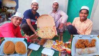 Aj Ki Aftari Pizza 🍕 Aur Burgers K Sath  Sub Bhai Khush Ho Gaye  Husnain rajput offical [upl. by Rihsab975]